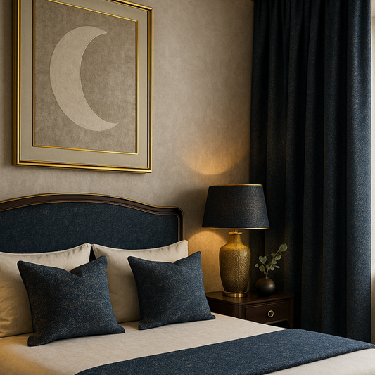 Aurum & Azure – Luxury High-Density Jacquard Curtains