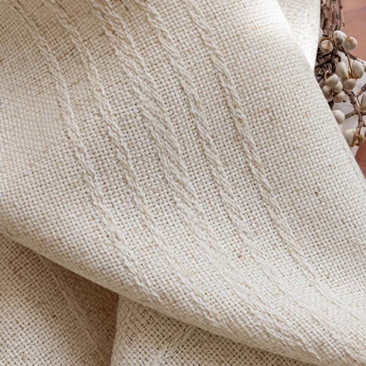 WHISPERING DUNE Linen Curtains