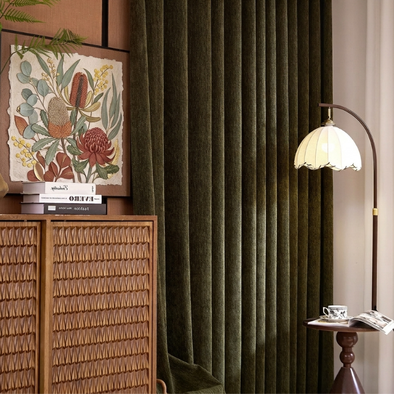 ALORA Luxe Textured Chenille Blackout Curtains