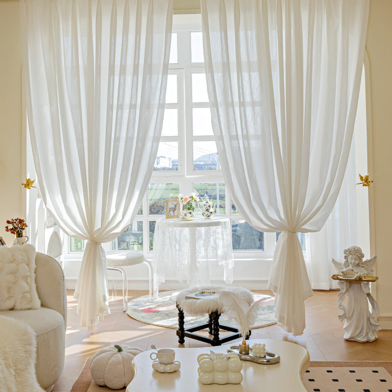 CHÂTEAU WHISPER Sheer Curtains - Ivory White