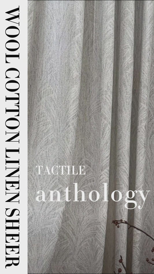 TACTILE ANTHOLOGY | Wool & Cotton & Linen Blend Architectural Sheer Curtains